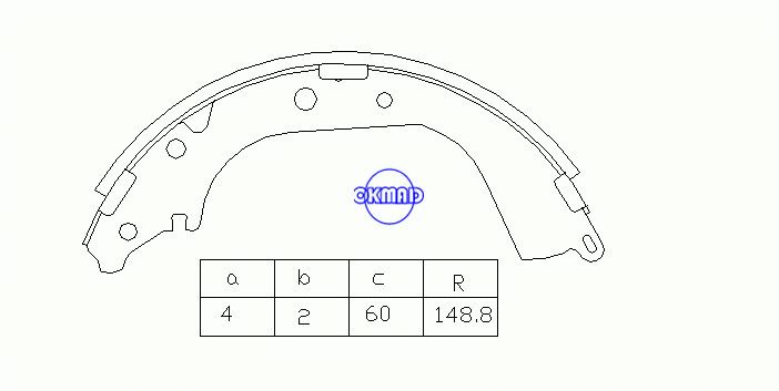 NISSAN PATROL GR IV III / 2 Station Wagon TOYOTA LAND CRUISER Coletor Tambor Sapatas de freio FMSI: 1383-S549 OEM: 04495-60070 FSB213 MK2279 GS8502 OK-BS038